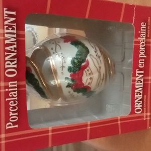 Holiday Porcelain Christmas Ornament